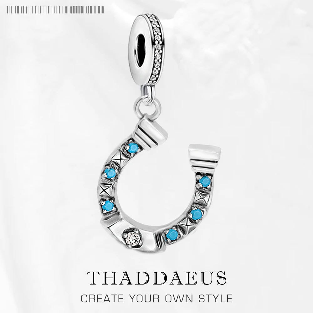 

Синие подвески для женщин и мужчин, серебряные Винтажные Украшения на удачу