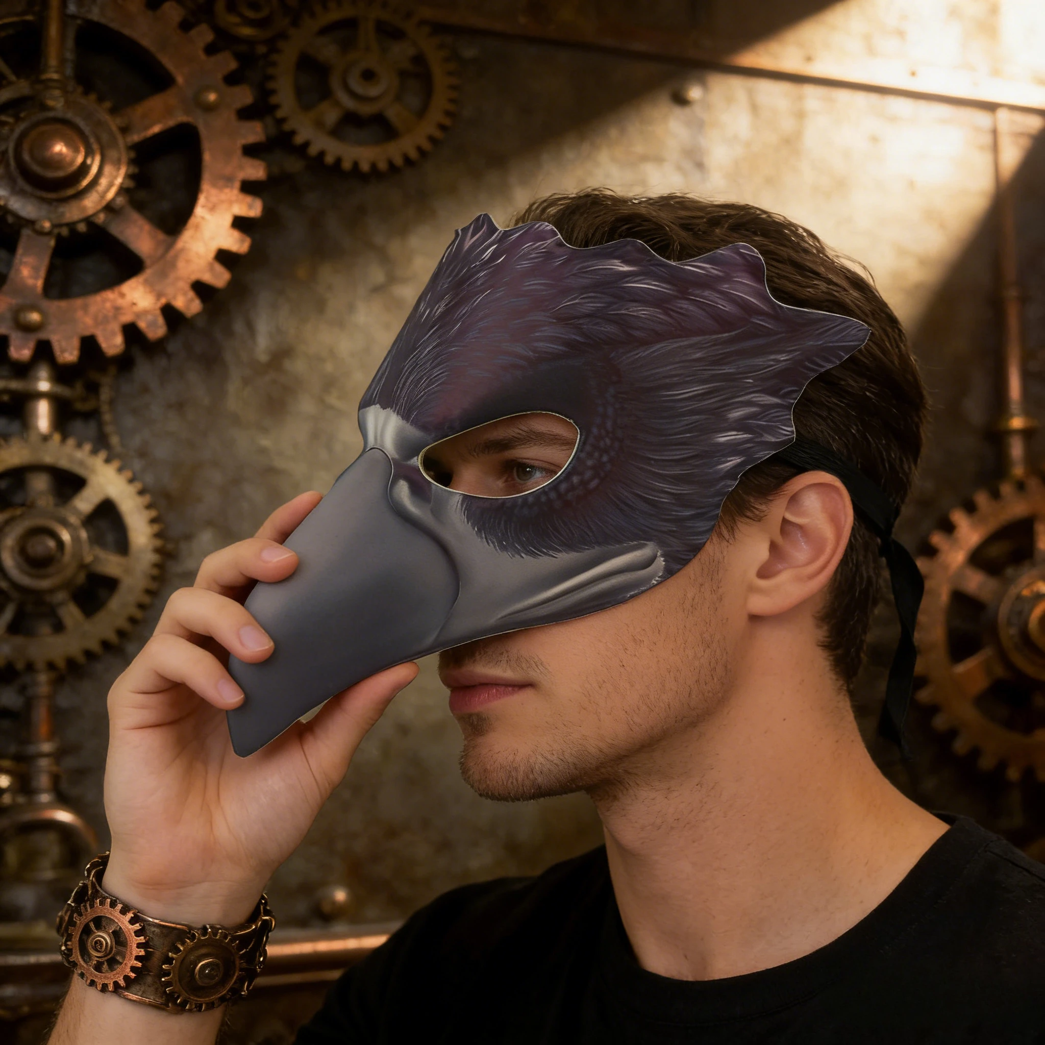 Printed Eagle Mask Various Bird Animal Halloween Party Dress Up Stage Show Carnival Prop - view 2
