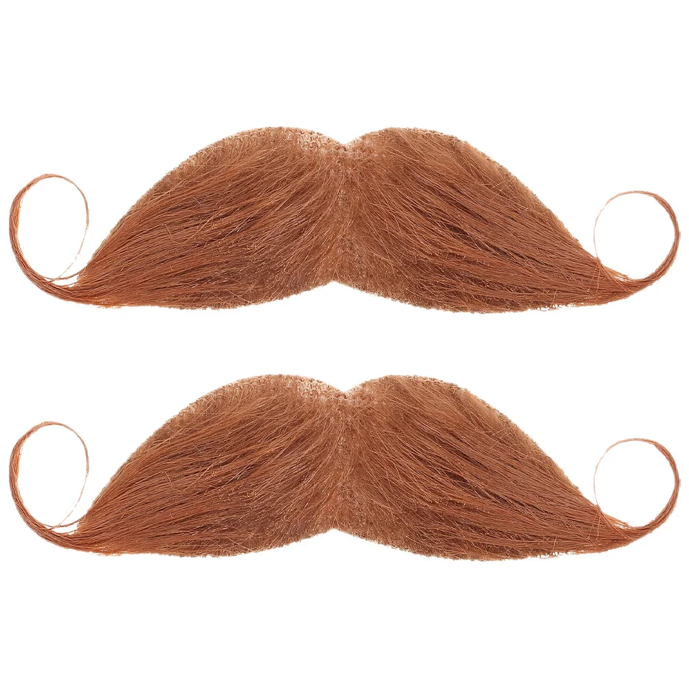 

2Pcs False Mustache Realistic Fake Beard for Halloween Cosplay Party Performance Prop Lifelike Simulated Mustache Comfortable
