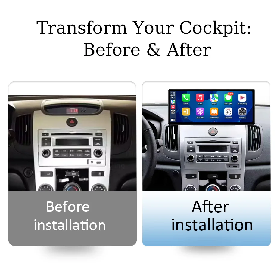 for Kia Forte Cerato 2009-2017 Car Radio 12.3 inch GPS Navi Wireless CarPlay Android Auto DSP Android 16 4G WiFi QLED IPS Screen