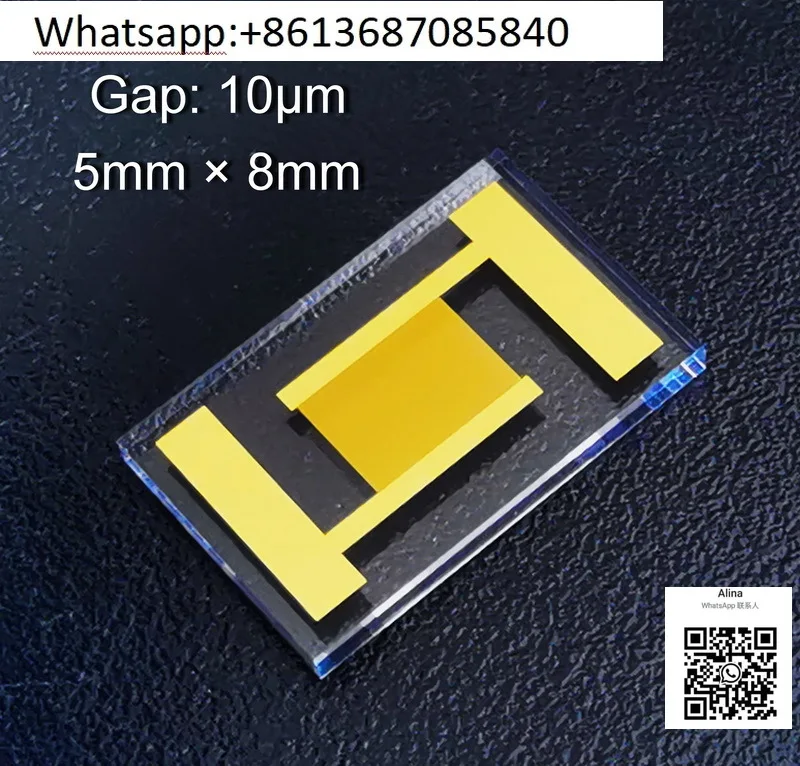 Photoelectric detection of 10μm transparent interdigital electrode quartz glass MEMS gas bioelectrochemical sensor