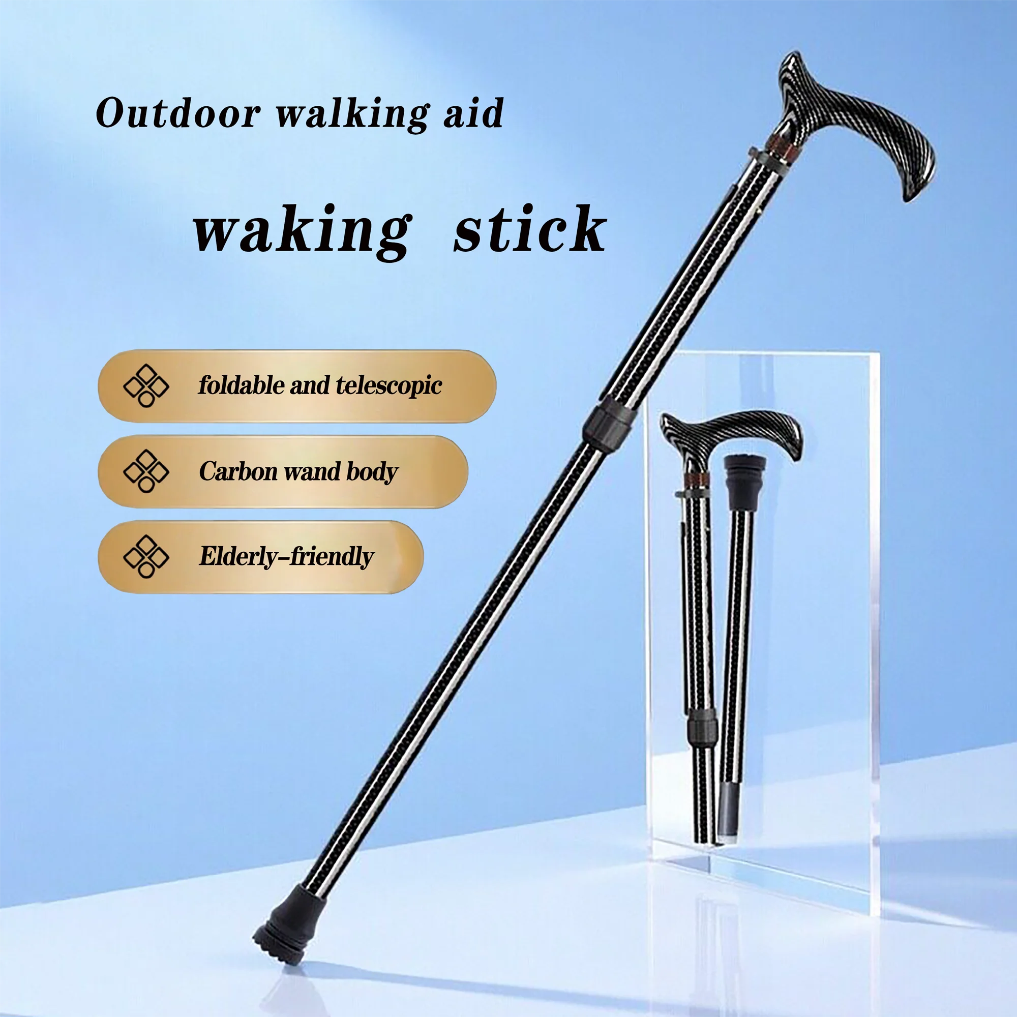 Carbon Fiber Folding Extendabl - Trekking Pole Carbon recension och pris