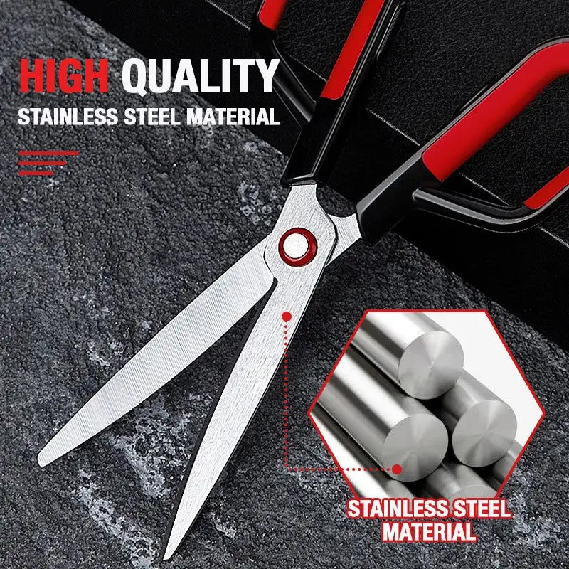 Stainless Steel Large  Household Multi-functional Non-Stick Box Cutter Office Tailor\'s Hand Scissors