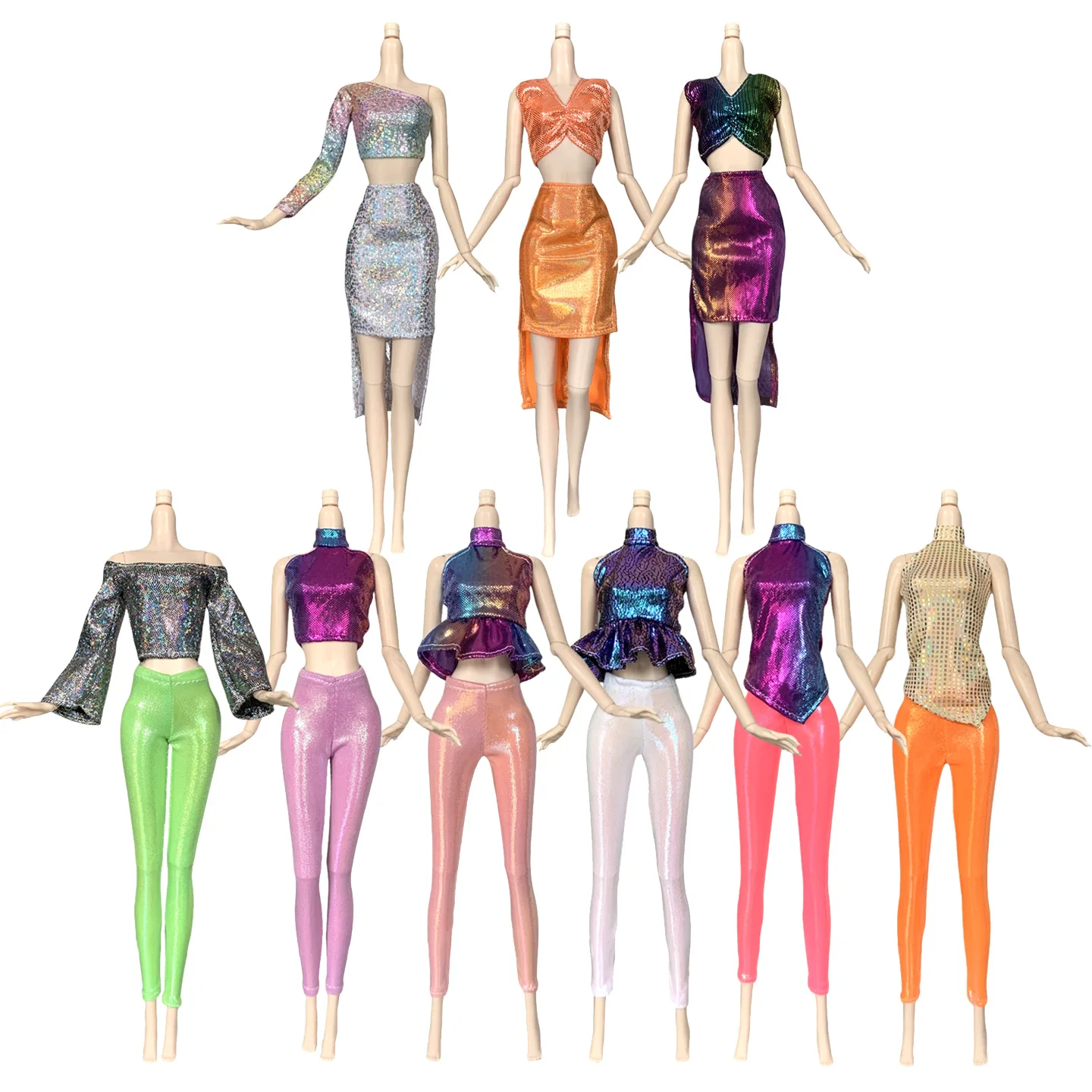 Sweet Sparkling Princess Dress Fashion Short Jacket+Dress Set For 1/6 Babi Xianxian Supermodel Doll Dress Up Clothes Accessories