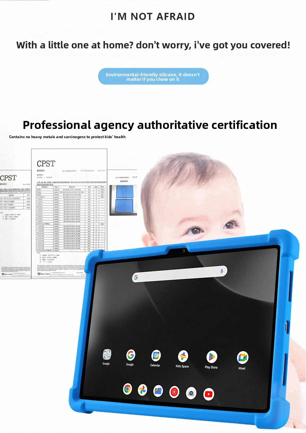 Stoßfeste TPU-Hülle für onn 11 Tablet Pro 2024 100146660, Vollständiger Schutz mit Ständer, Mehrere Farben – Detail 5