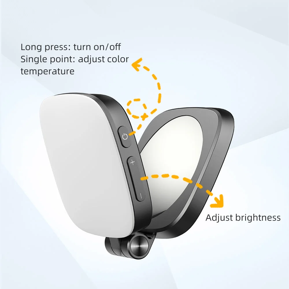 

Stand Selfie Fill Light with Mirror Brightness Adjustable Magnetic Selfie Light Handheld Rotatable Magnetic Photo Light Outdoor