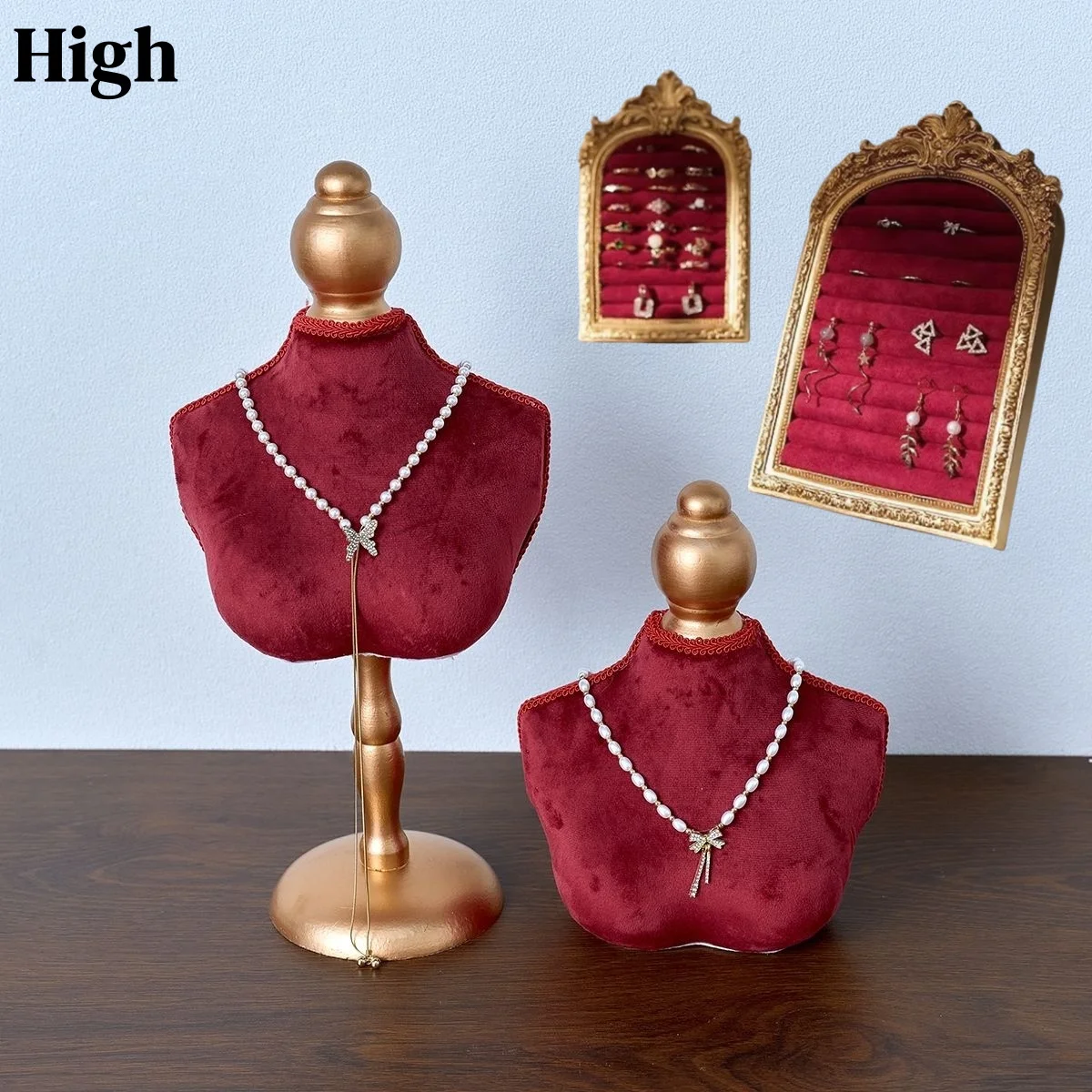 

Necklace Display Bust Stand Grace Jewelry Chain Organizer Women Decor Jewelry Display Bust Mannequin for Trades Shows Countertop