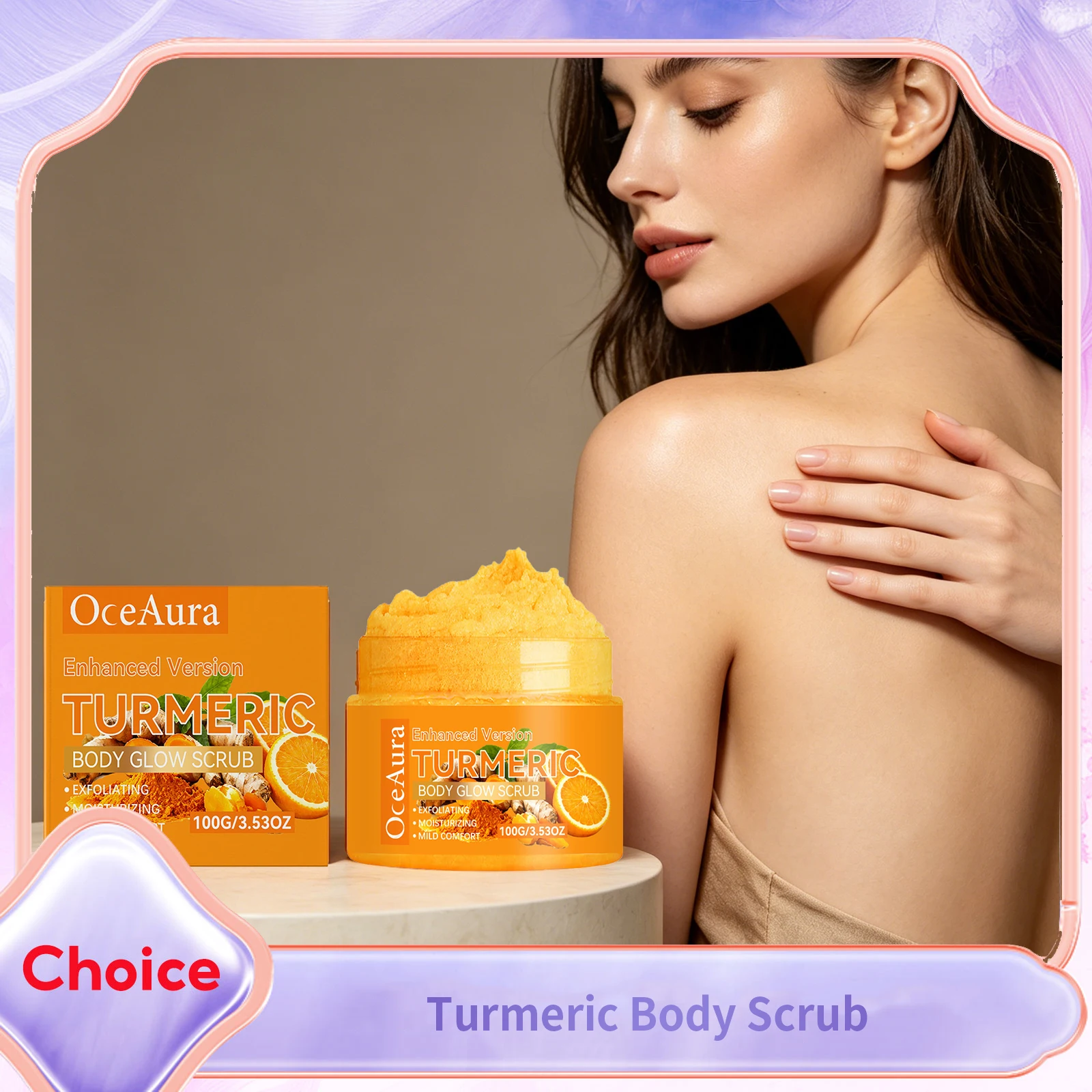 Turmeric Brighten Body Scrub Exfoliating Anti Oxidation Reduces Acne Soften Dead Skin Improve Dullness Smoothing Body Care Scrub