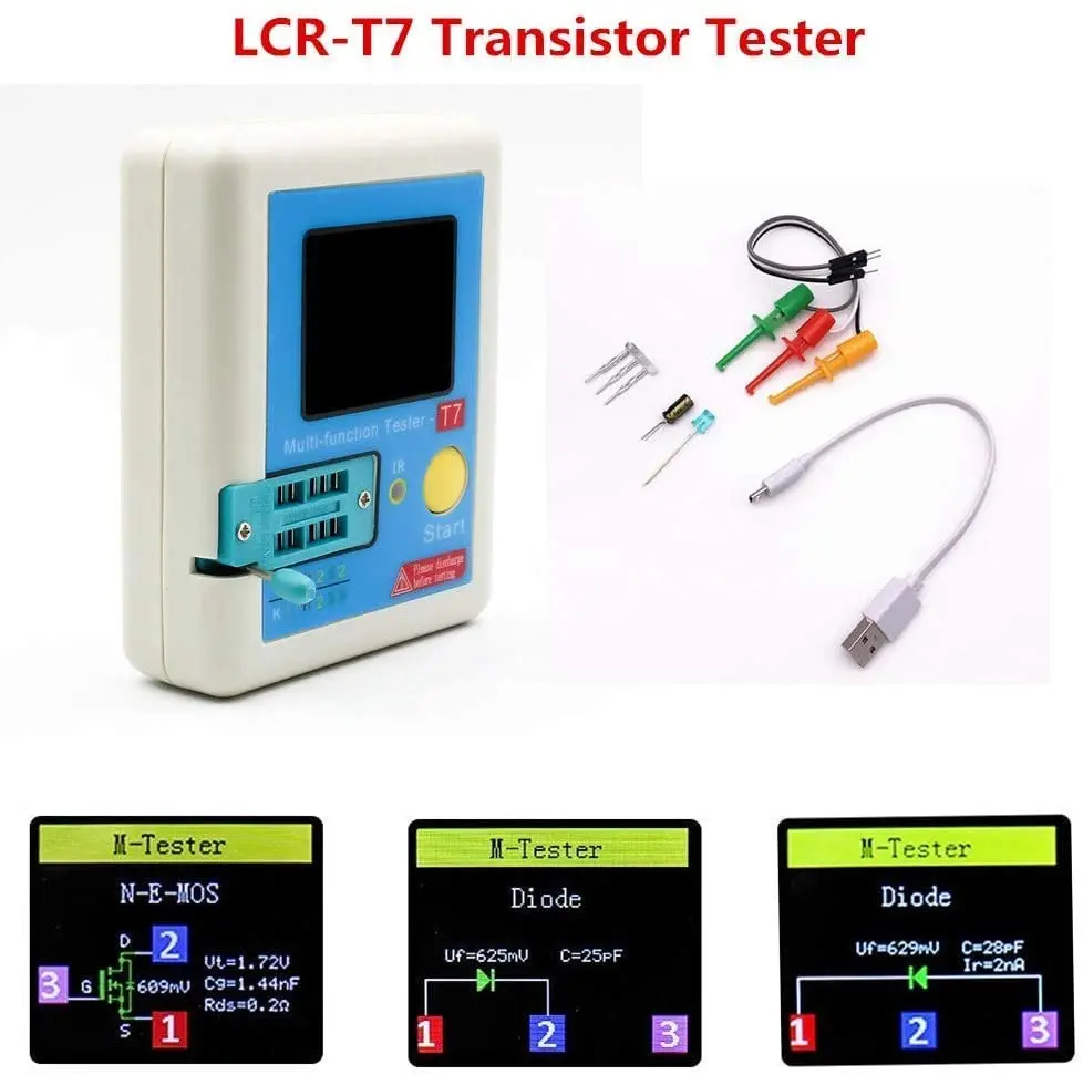 Hancaner Testeur de transistor avec rétroéclairage TFT - Affichage
