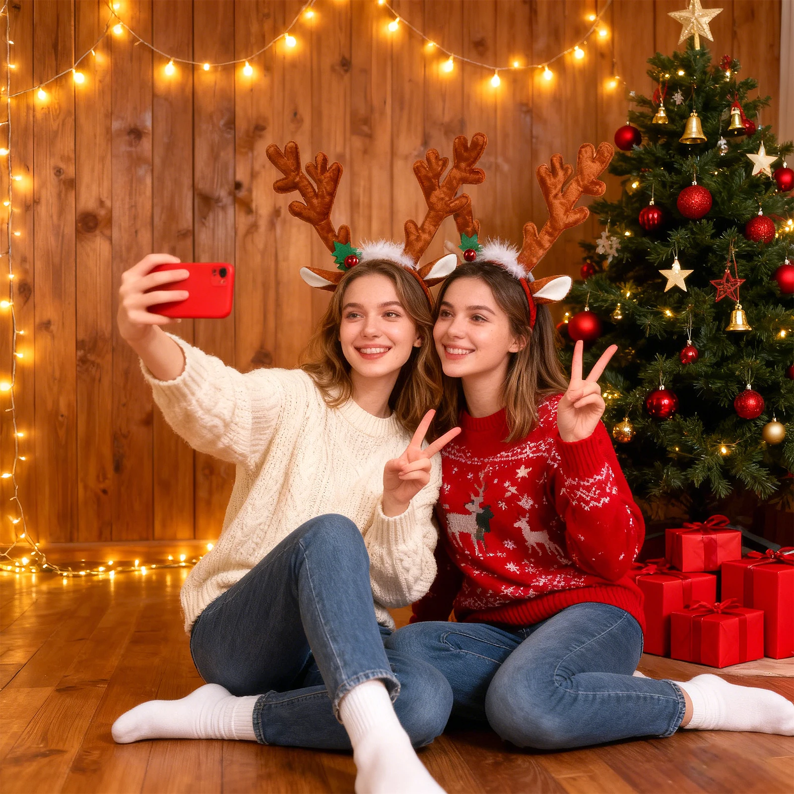 

Christmas Headband For Reindeer Antlers Hoop Party Accessory Hair Christmas Hair Hoop Care Tool