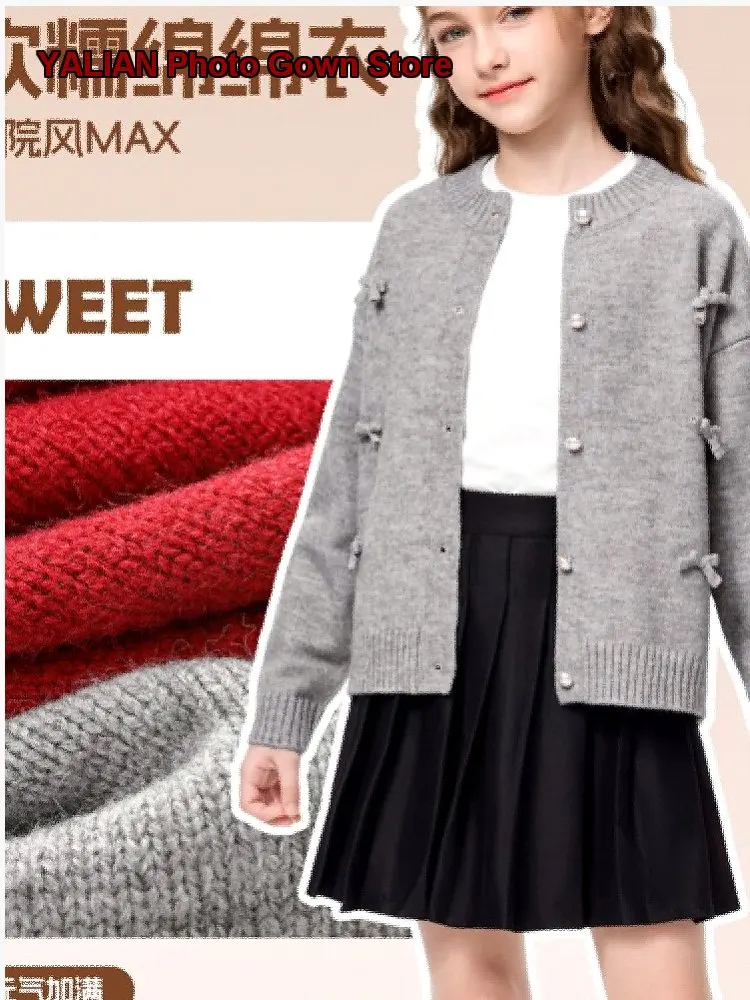 Girls Knit Coat Sports Truevise Style Spring Autumn Long Sleeves Jacket for Older Girls Kids Older Kids
