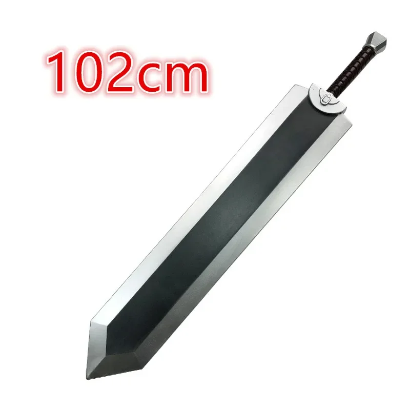 102cm Cosplay Anime  Guts Dragon Chopping Sword Prop Black Great Sword Weapon Role Play Gift Safety PU Sword