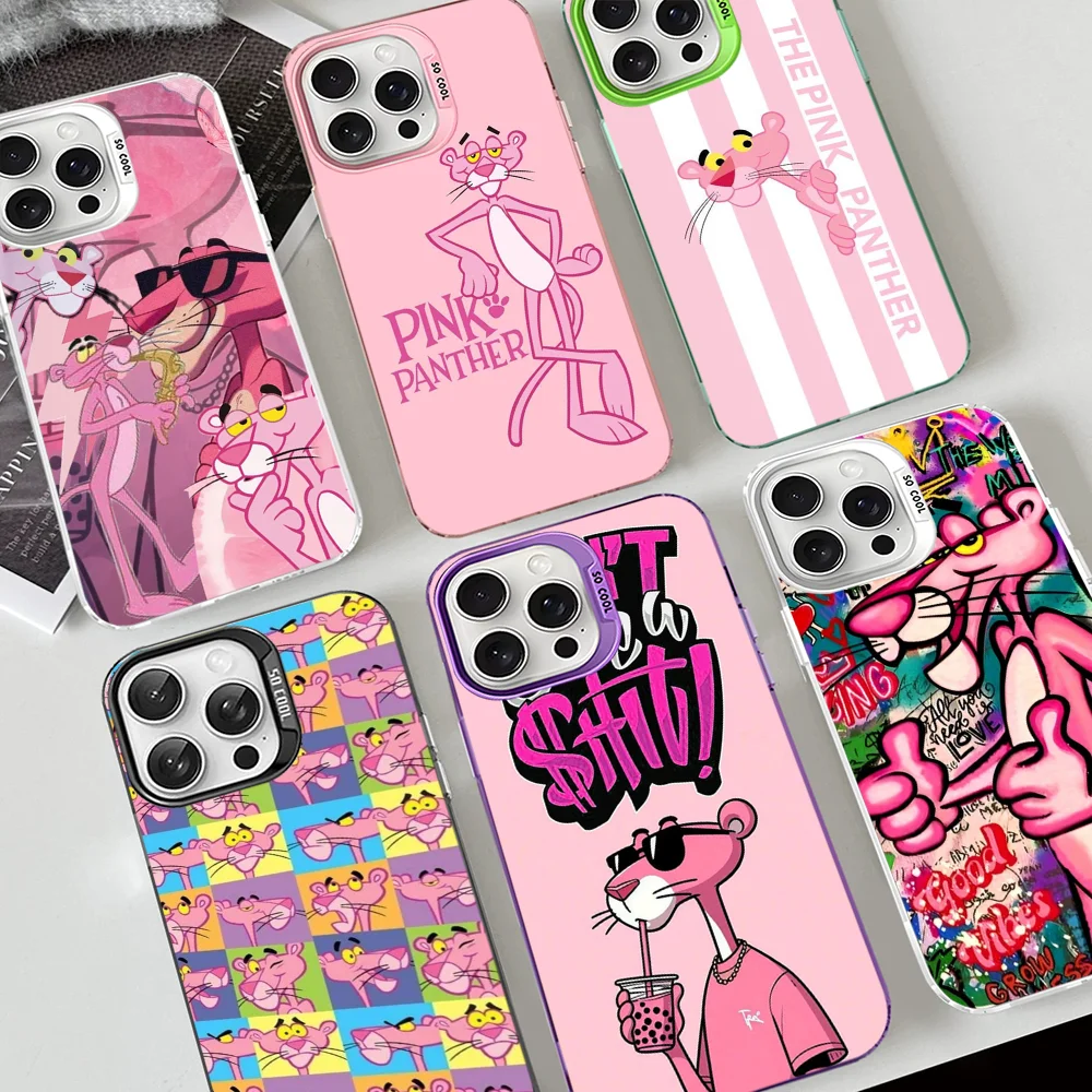 Классический чехол для телефона P-Panther с аниме для iPhone 16, 15, 14, 13, 12, 11 Pro Max X XR XSMAX 8 7 Plus, матовый