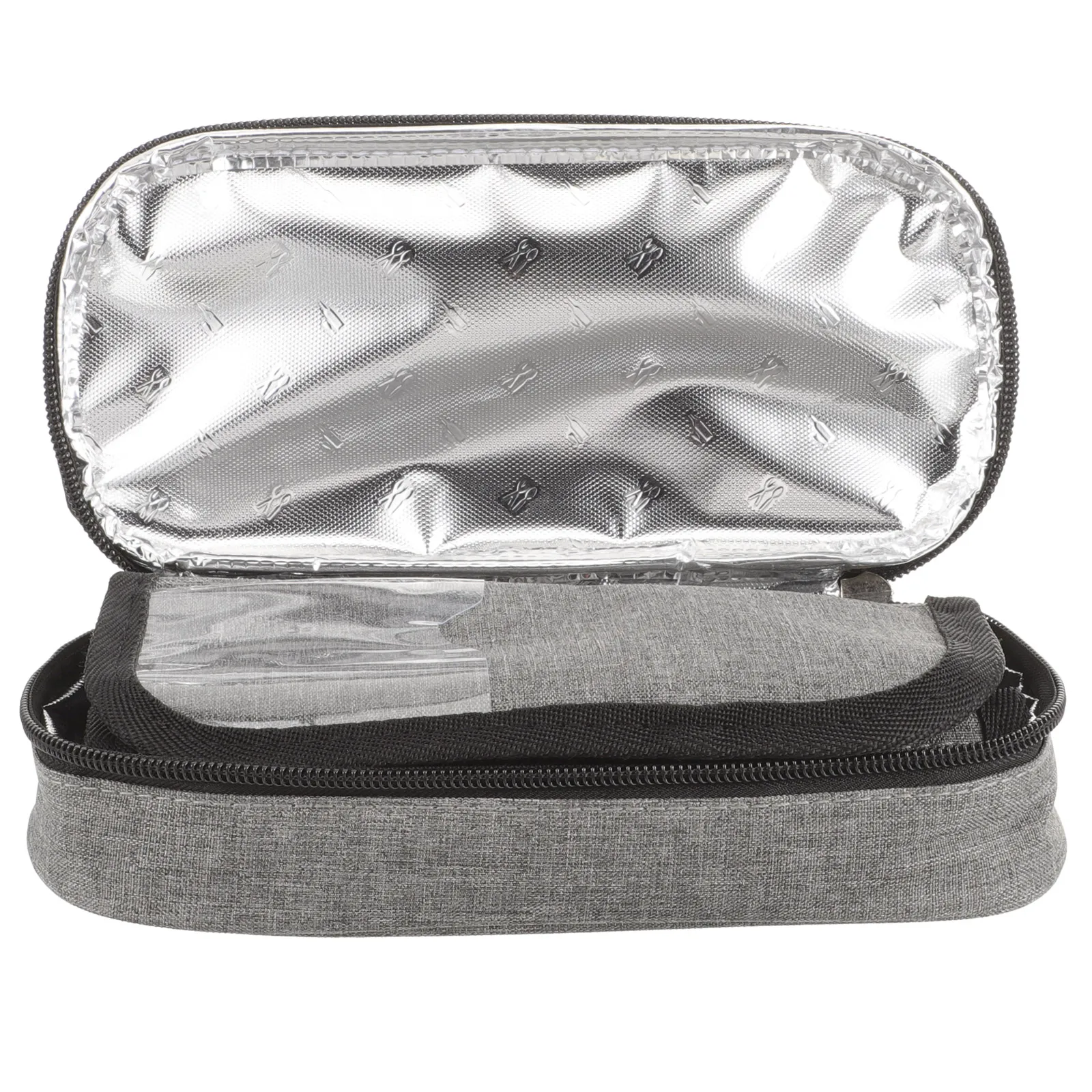 

Insulated Portable Insulin Cooler Pack Medicine Pouch Diabetic Bag Mini Gray Ice Bag ganizer for Travel Storage