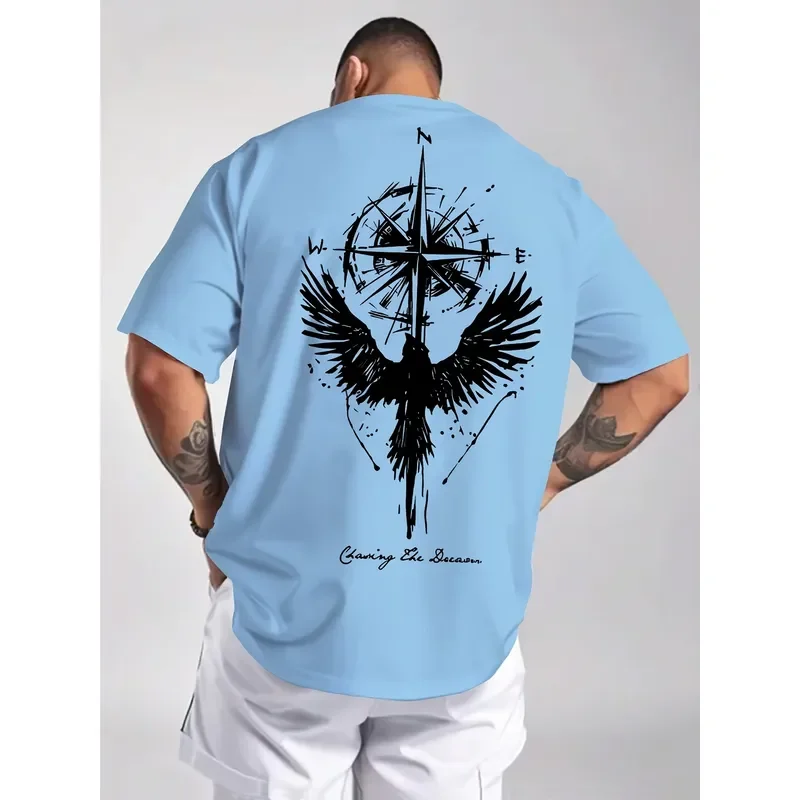 Phoenix and Compass Chasing The Dream Print on Premium Soft 100 Cotton Mens T Shirt Perfect for Summer Streetwear and Trips