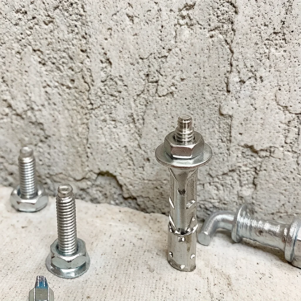 Carbon Steel Wedge Anchors for Cinder Block & Hollow Brick,Blue-White Zinc Rustproof,Expansion Bolts with Tube Tail Grips Firmly