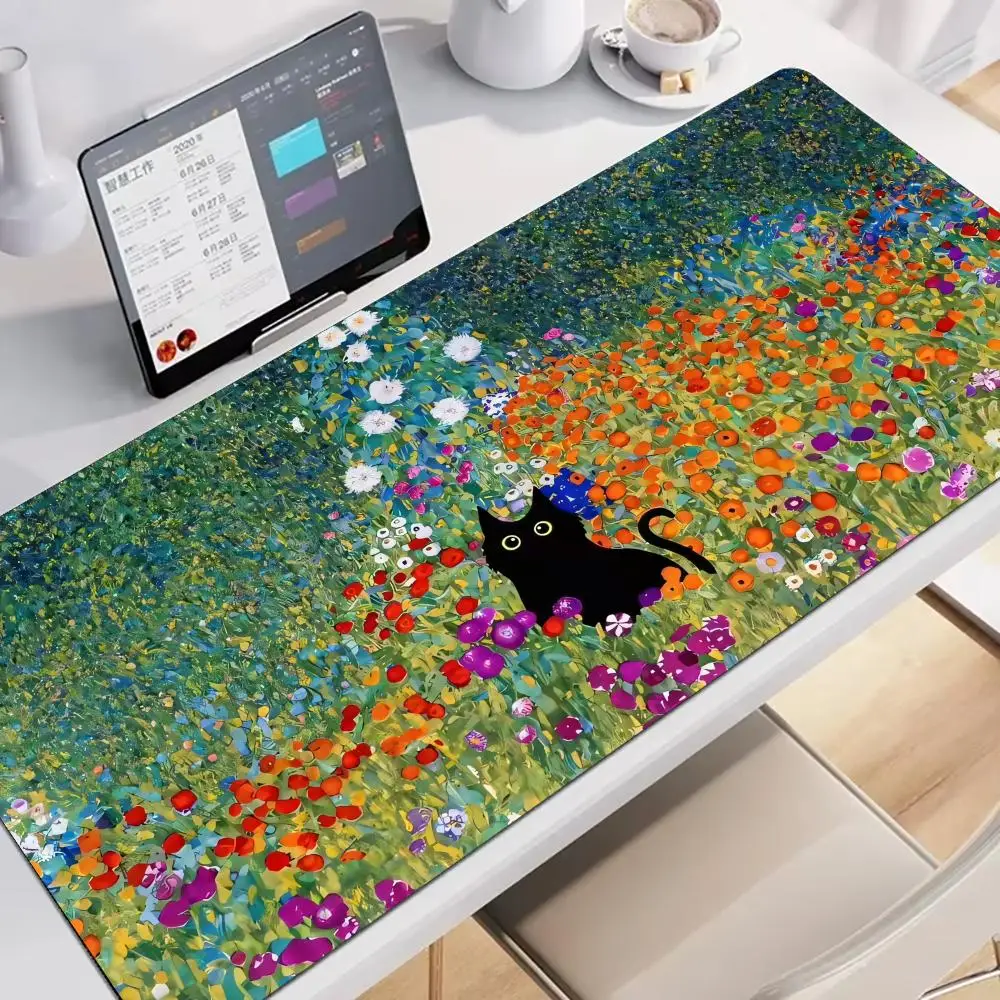 

Cat Mouse Pad Large Gaming Non-slip Laptop Tablet Gamer Keyboard Mat Mini Office Accessories PC Playmat
