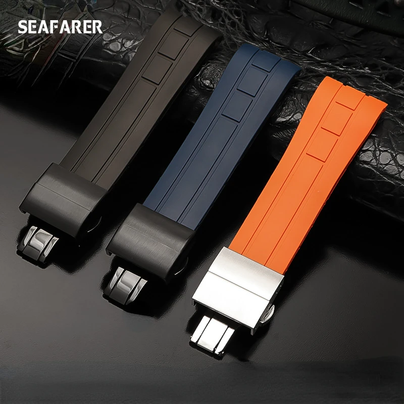 Rubber Watch Strap for Mido Helm005430 Watch Band Citizen Air Eagle Watch Bracelet Male 22 23mm