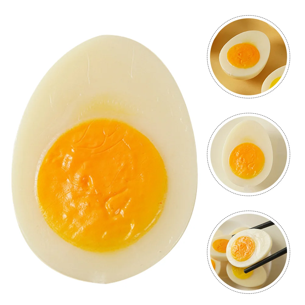 4 Pcs Simulated Boiled Eggs Faux Fake Food Artificial Lifelike Models Prop Kitchen Props