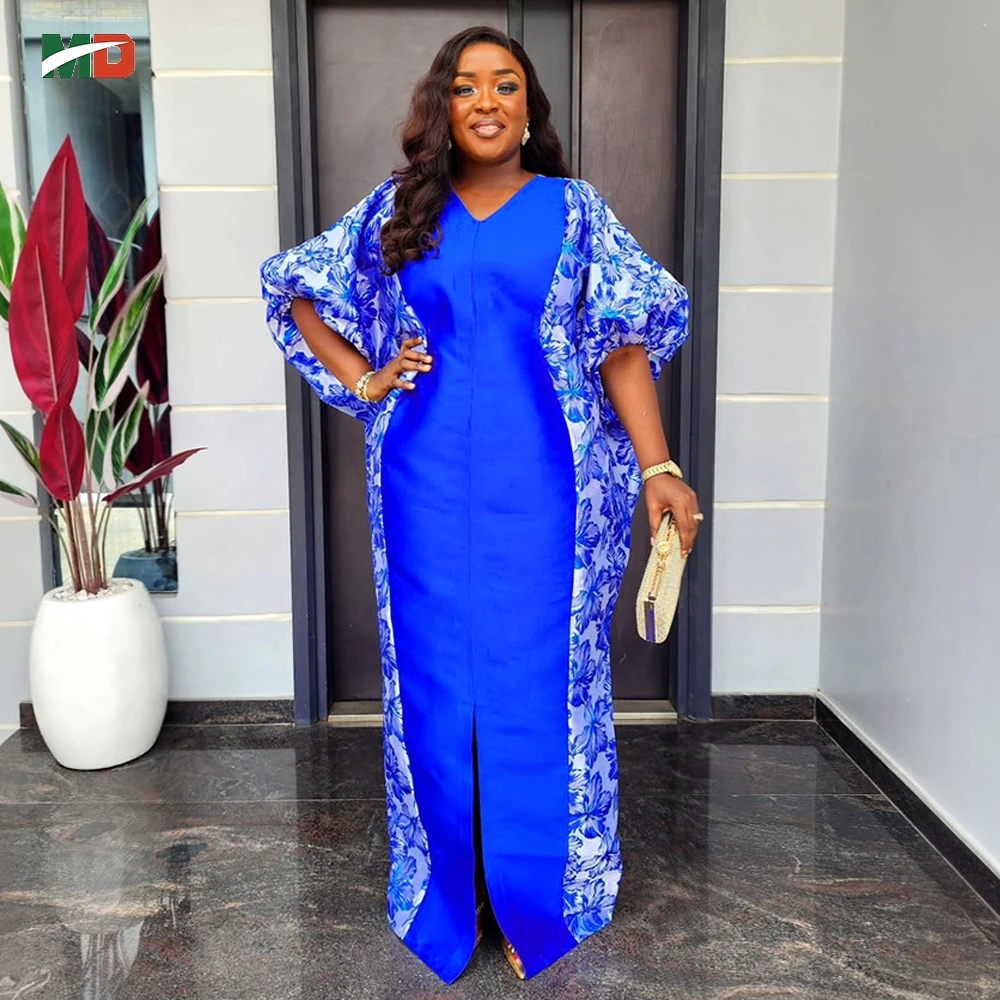 

MD African Dress Women Fashion Elegant Clothing Plus Size Bright Color For Summer Wedding Party Dressing 2025 New Muslim Robe