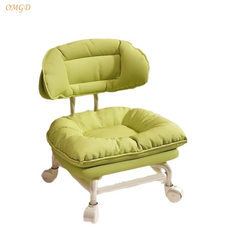 OMGD Universal Wheel Small Stool Household Shoe Bench With Baby God Child With Wheel Bench Seamstress Backrest Chair Tabouret