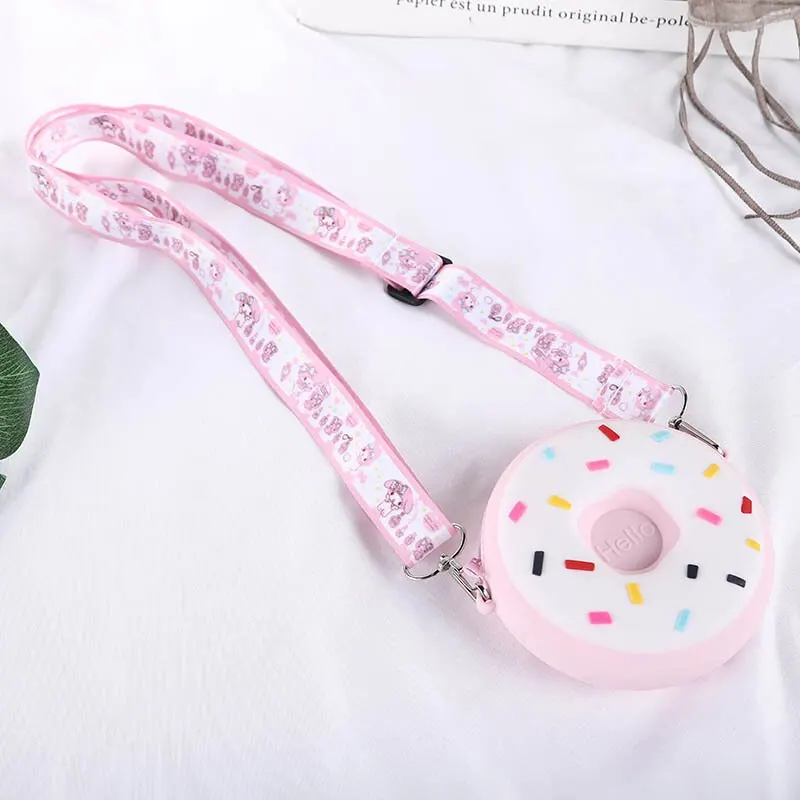 1Pc Donut Children\'s Bag Cute Zero Wallet Versatile Boys and Girls\' Crossbody Lovely Shoulder Mini Bag