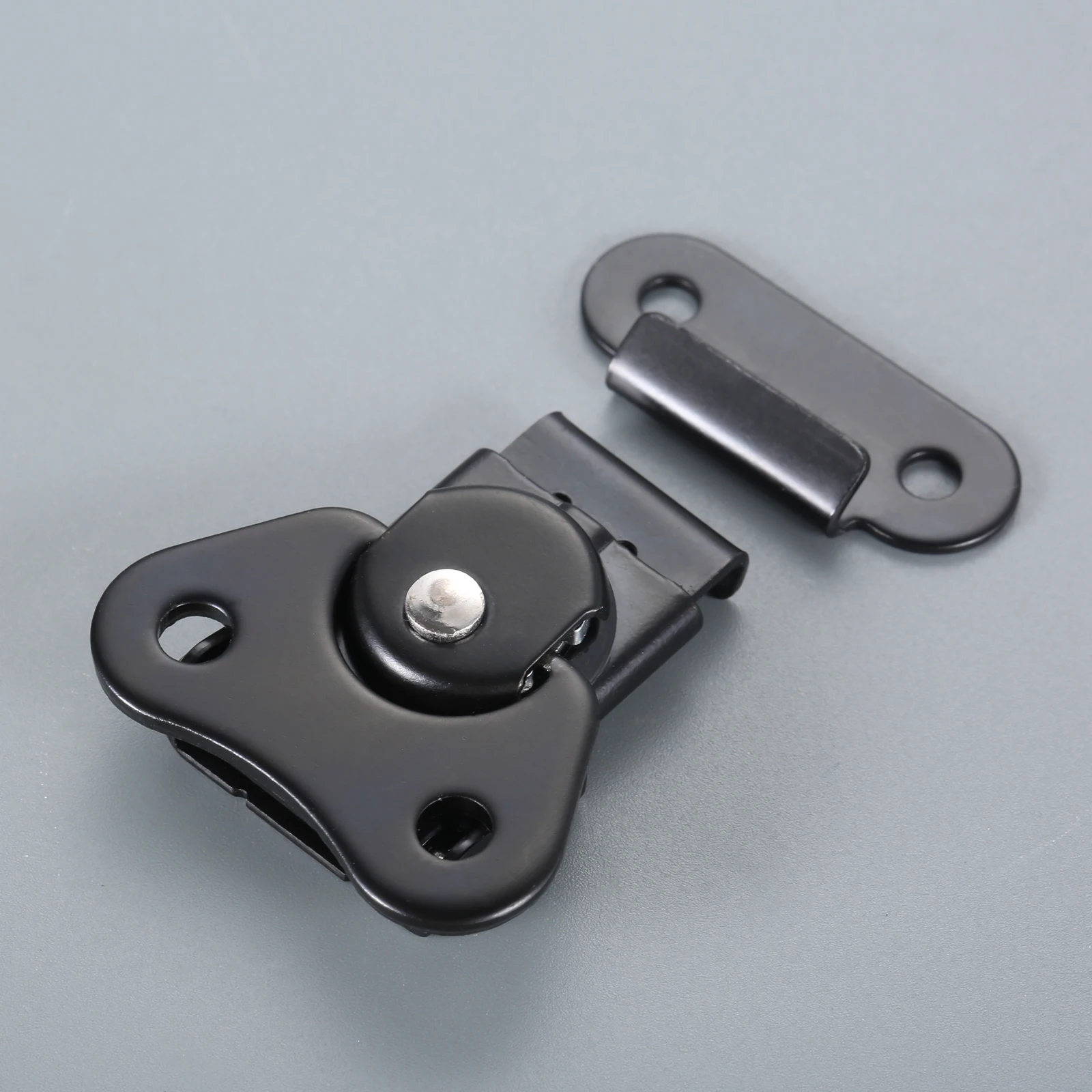 2 Sets Spring Loaded Butterfly Twist Latch and Keeper Metal Toggle Clamp Hasp Box Chest Closure w/Screws for Flight Case 50*38mm