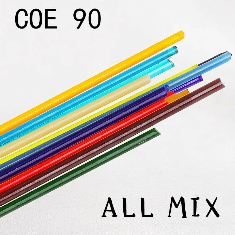 COE 90 L40-50mm 250g Dia2~3mm Fusing Glass Noodels Stringer Lampworks Glass Rods