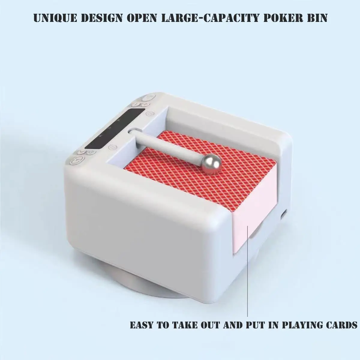 

Universal Automatic Playing Card Dealer, 360 ° Rotating, Playing Card Dealing Tool for Home Casino, Poker Licensing Machine