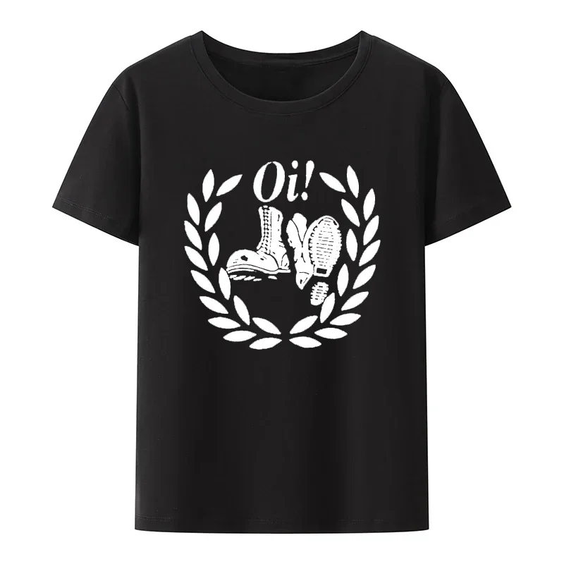 Tees Unisex Classic Vintage Streetwear Camisetas Mens Skinhead Oi T Shirt Punk Ska Scooter Crucified 4skin Top Christmas Gifts