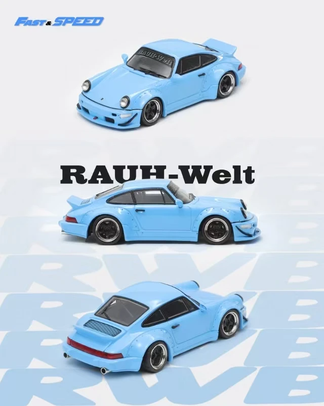 Pre-order Fast Speed FS 1:64 alloy model Rauh-Welt modified RWB964 wide-body Duck Wing