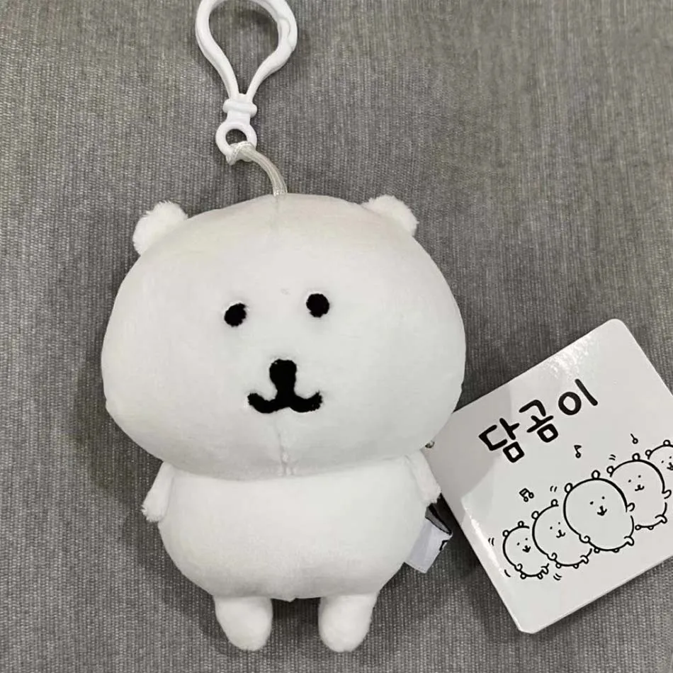 Portachiavi in peluche con orso simulato, simpatico ornamento da appendere, bambola di cartone animato Kawaii per borse, zaino, chiavi della macchina, idea regalo divertente