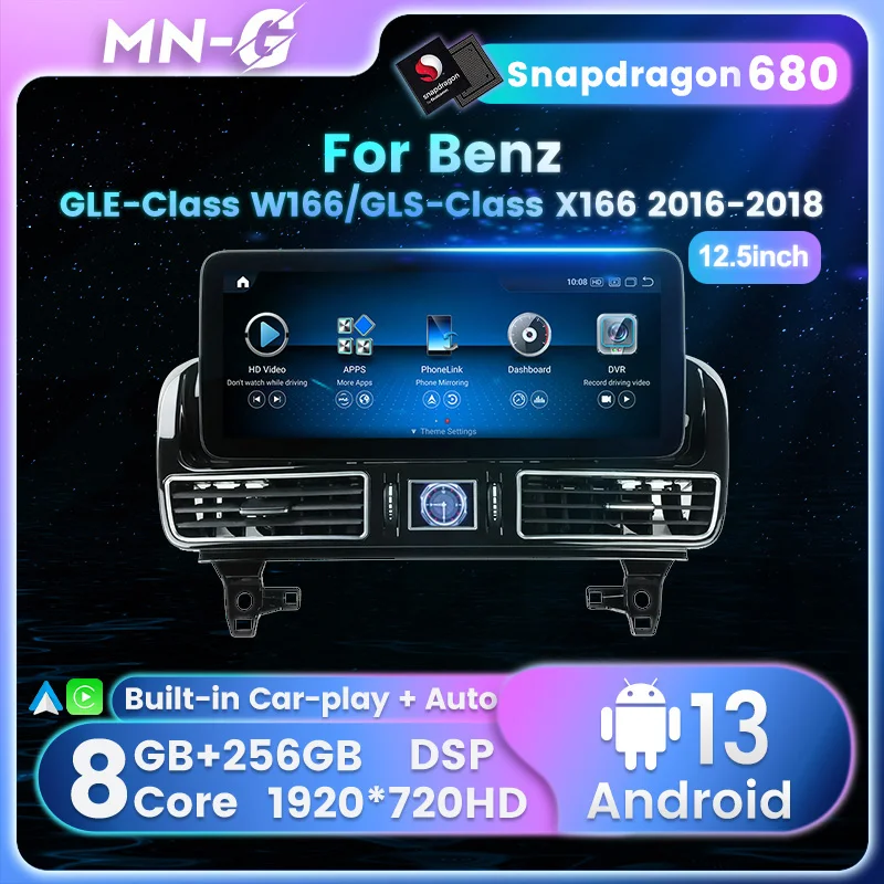 KSW S680 Car Radio Android All in one For Benz GLE-Class W166 Benz GLS-Class X166 2016-2018 Multimedia Player Wireless Carplay