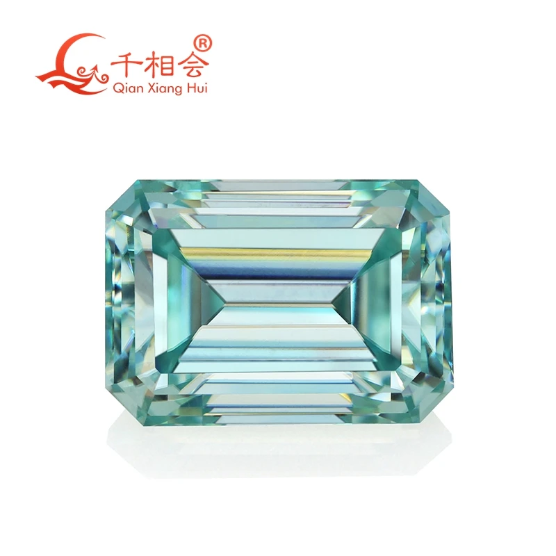 

Изумрудная форма, синий муассанит, свободный камень 0,5 карата-5 карата, алмазная огранка, оптовая продажа для изготовления ювелирных изделий