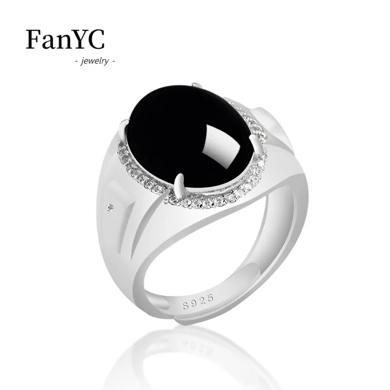 S925 Silver Inlaid with Myanmar A-goods Jadeite Egg Ring Exquisite Luxury Ice Jade Adjustable Ring Men and Women Holiday Gift