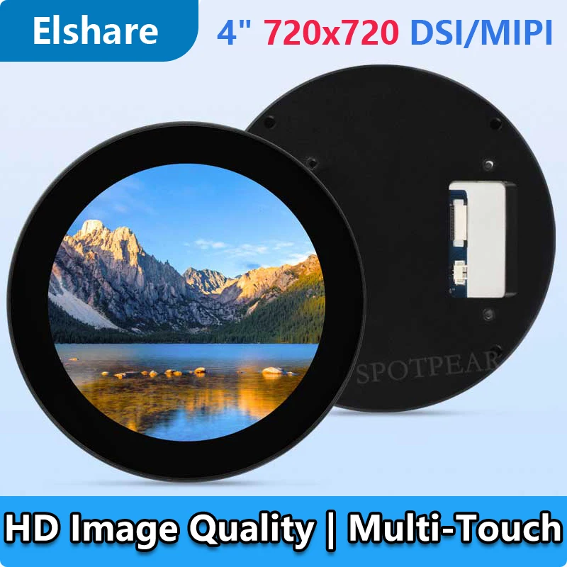 

Raspberry Pi 4inch 720×720 DSI MIPI LCD circle TouchScreen Display 4inch For Luckfox Lyra RK3506/ESP32-P4/Luckfox Omni3576