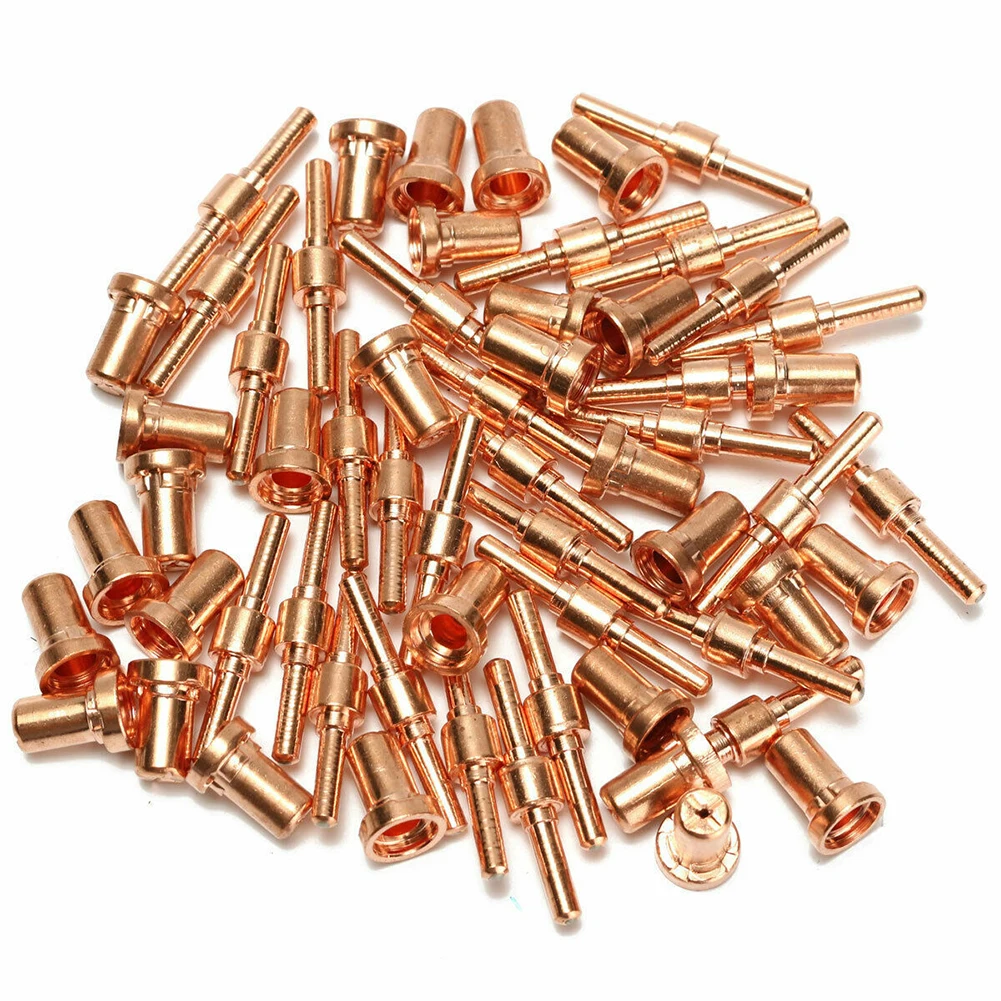 60pcs 40A Extended Long Electrode Tip Nozzle Cutting Torch Consumables For PT31 Air Plasma Cutter Welding Tools Accessories