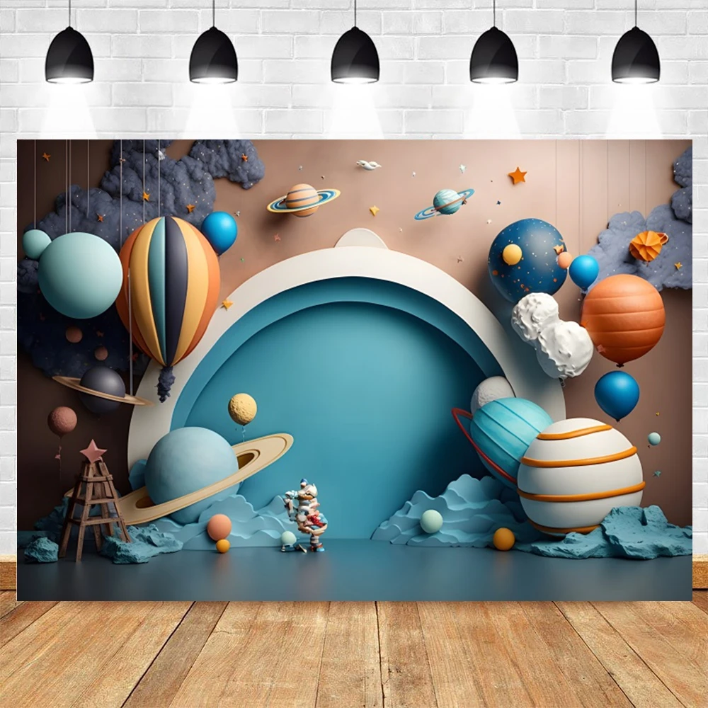 Colorful Balloon Baby 1st Birthday Backdrop Photography Newborn Baby Shower Cake Smash Table Party Decor Photo Background Props