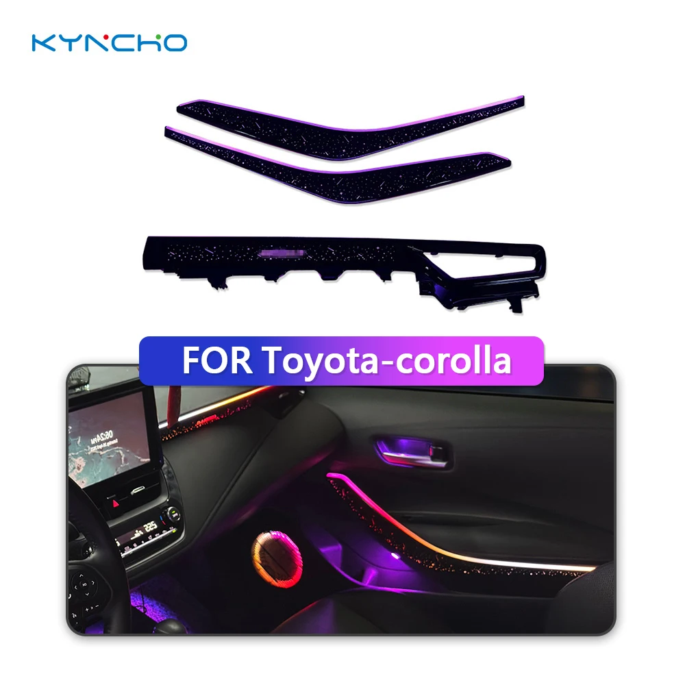 Für Toyota Corolla Ambientebeleuchtung Auto LED Symphony 64 Farben Wechselnde Innenbeleuchtung Bluetooth APP-Steuerung