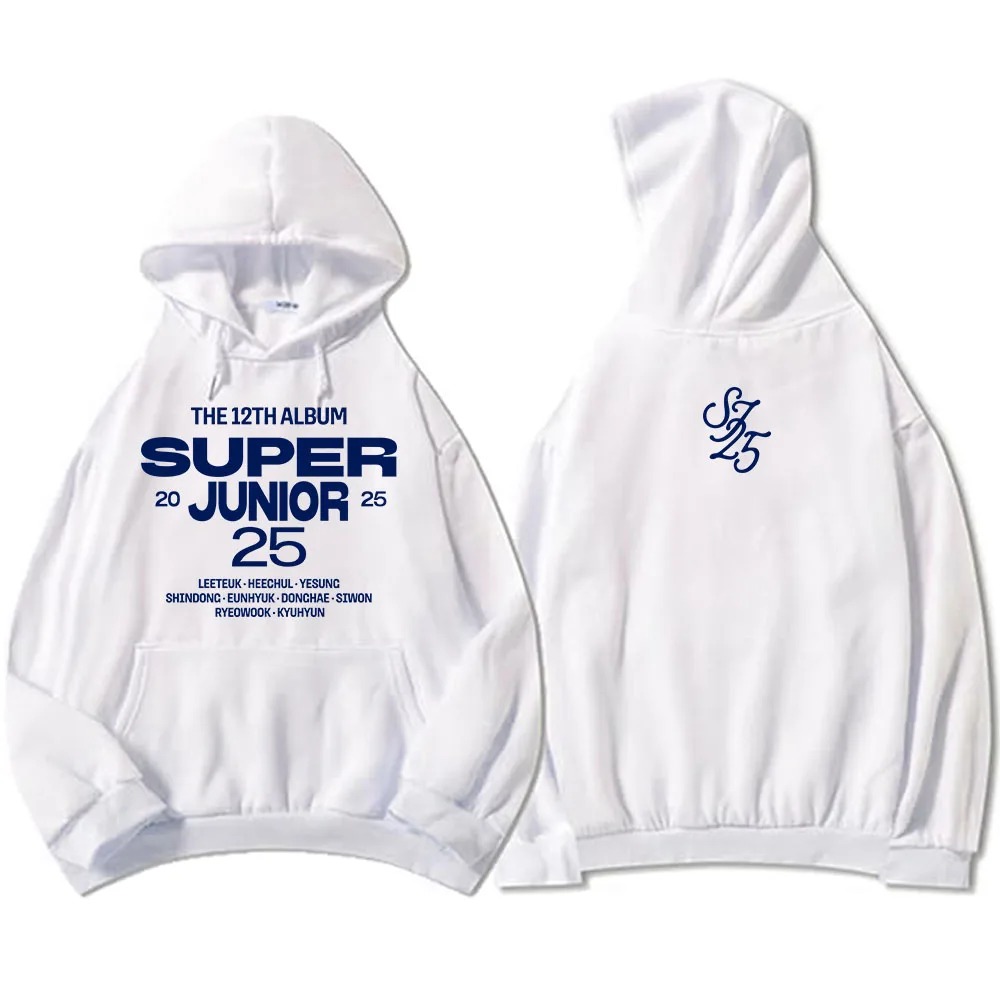 12TH ALBUM SuperJunior25 Hoodies Korean Boys Band Fashion Sweatshirts Graphic Printing Clothes for Men/Women Autumn Fleece Hoody