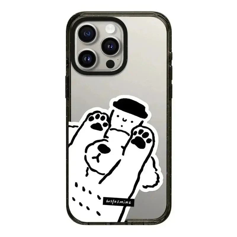 

Cute White Dog Coffee Acrylic Phone Case Cover for IPhone 11 12 13 14 15 Pro Max Case