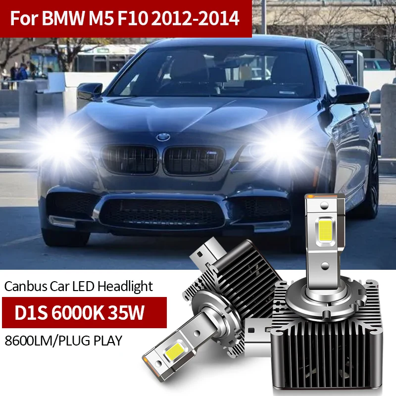 2PCS For BMW M5 F10 2012 2013 2014 6000K 35W D1S Canbus Car LED Headlight Bulbs Replacement Original Xenon HID Bulb White