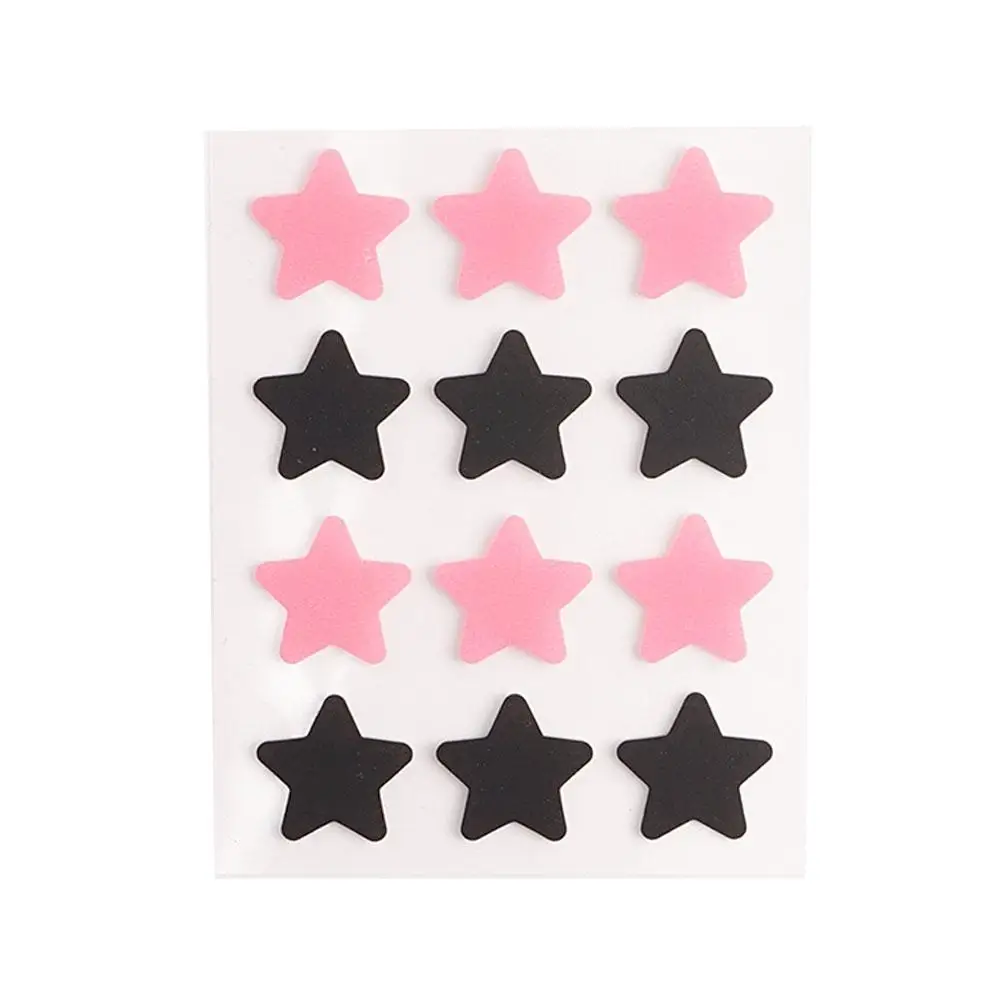 12pcs Pimple Acne Concealer Beauty Acne Tools Star Shaped Hydrocolloid Cute Pimple Spot Bandages for Face Healing