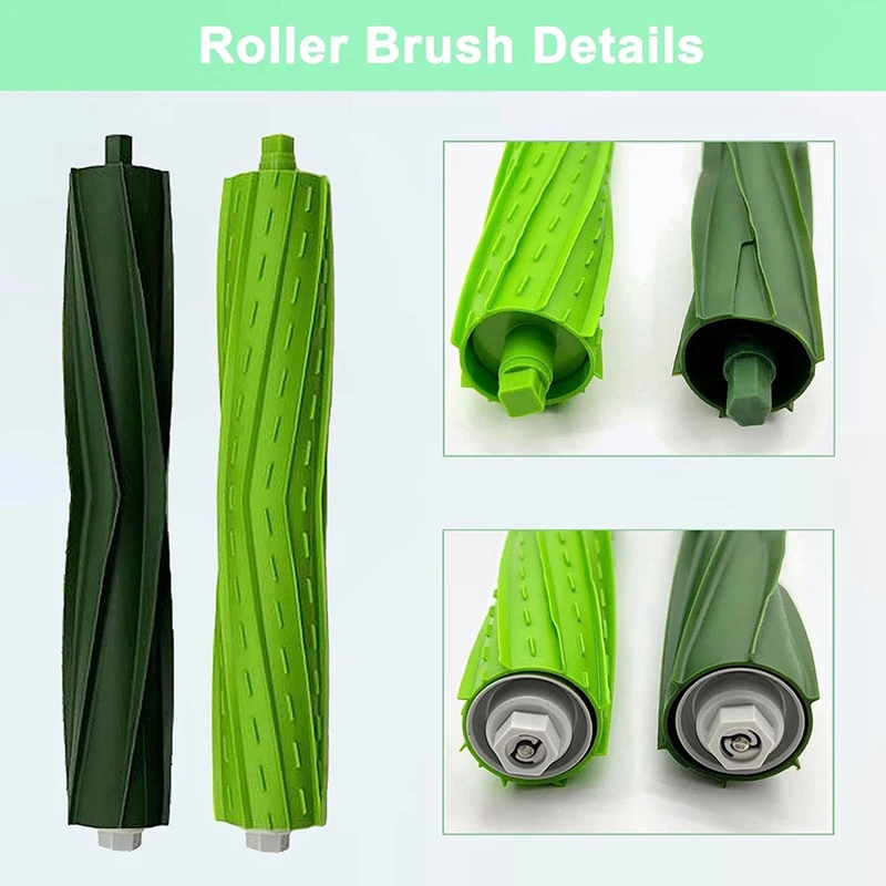 12PCS Pezzi di ricambio di ricambio per Irobot Roomba Combo J7 + Aspirapolvere Spazzola di gomma Hepafilter Spazzola laterale Mop Sacchetto per la polvere in tessuto