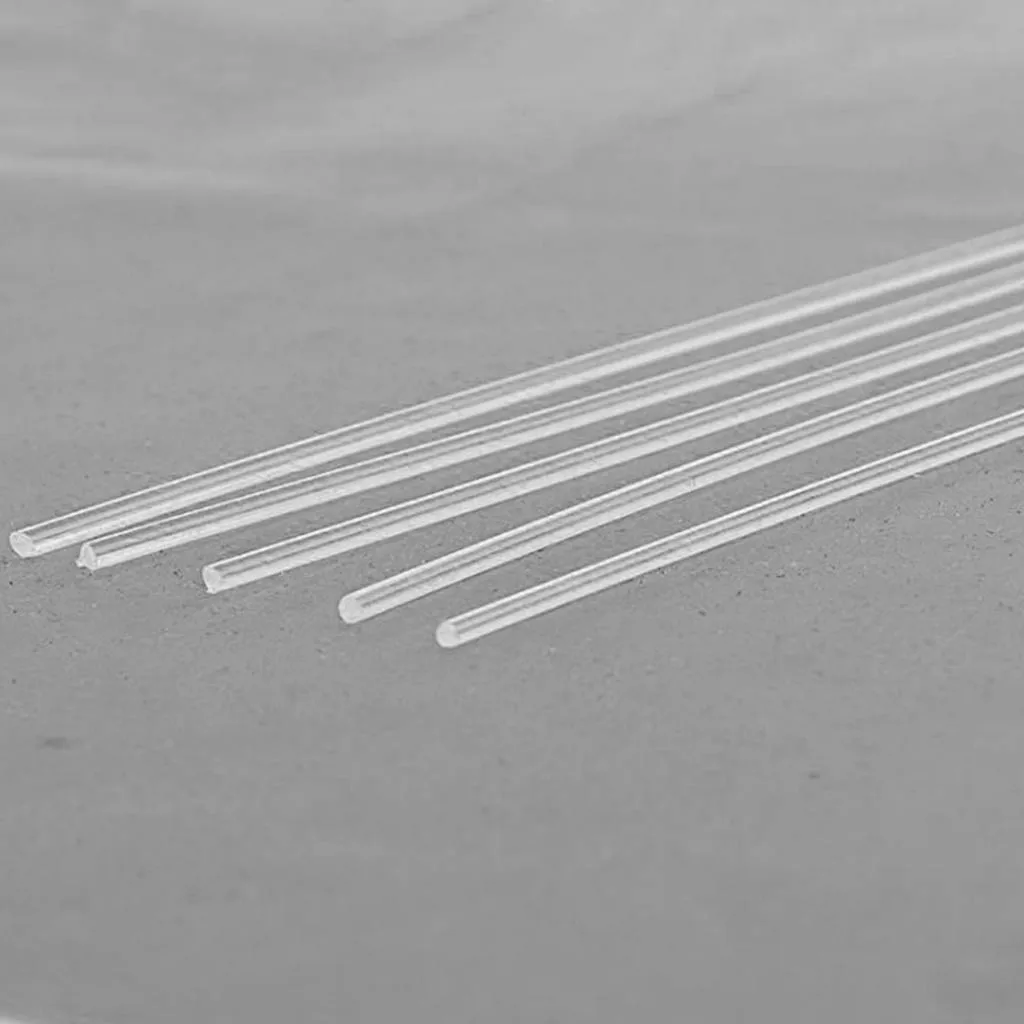 250mm/9.84inch Long Clear Acrylic s Rod for Craft Education Projects