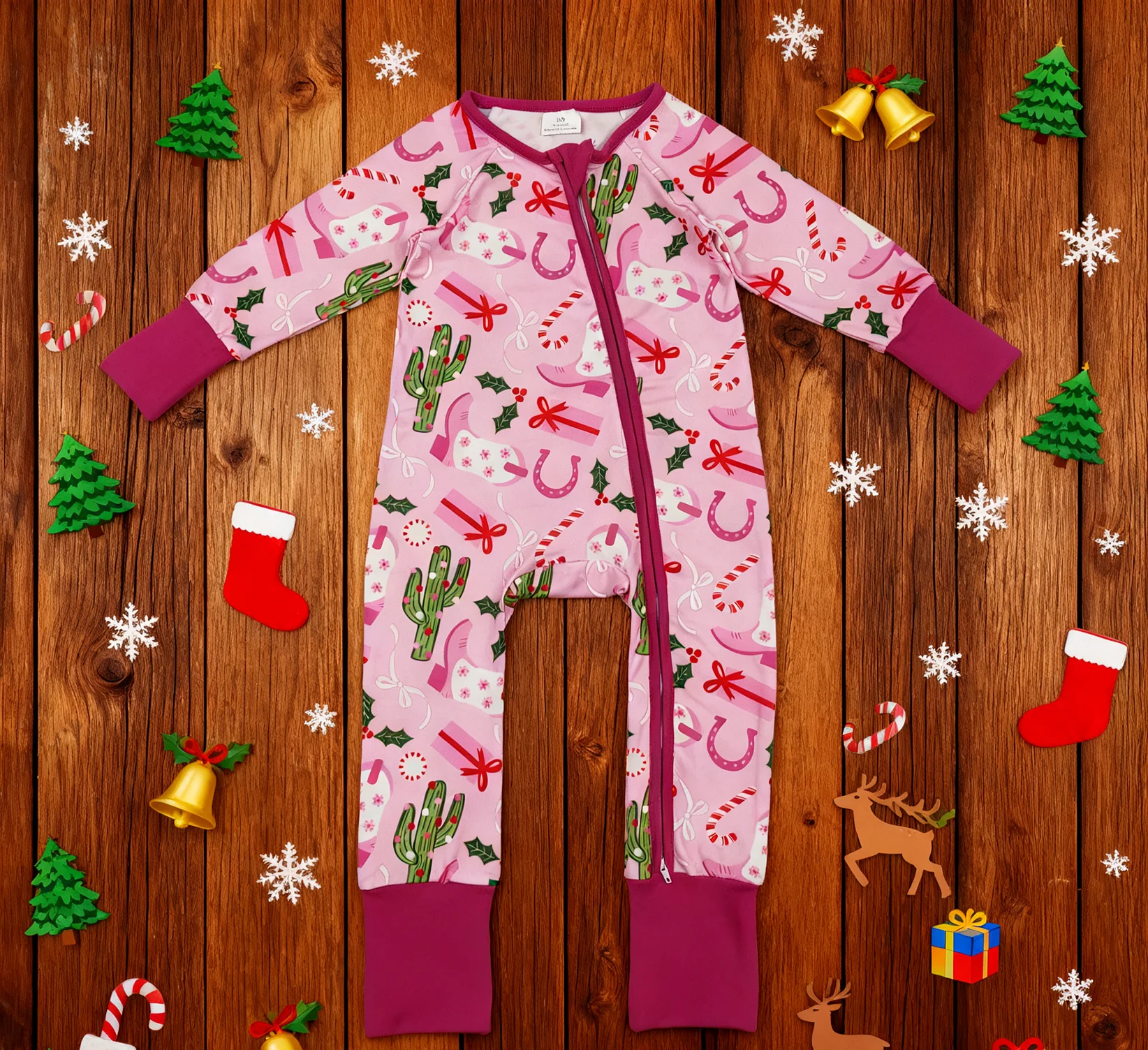 

Z1101-15 LR1742 Детский комбинезон с пузырьками, детский цельный комбинезон для новорожденных, рождественская одежда для малышей