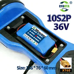 Original Package 36V 6000mAh 6Ah Self Balancing HoverBoard Unicycle Lithium Ion Rechargeable Battery Pack for Electric Scooter