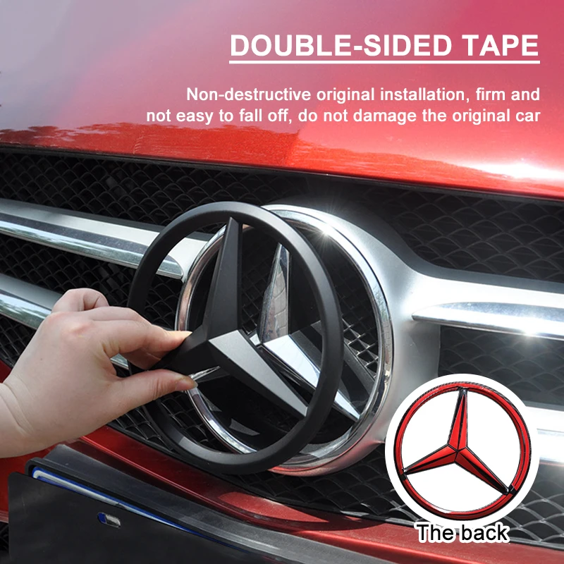 18.8cm Car Front Grille Large Badge Decal Stickers For Mercedes Benz A180 A200 W205 E63 AMG 2014 2015 W166 W246 W242 W176