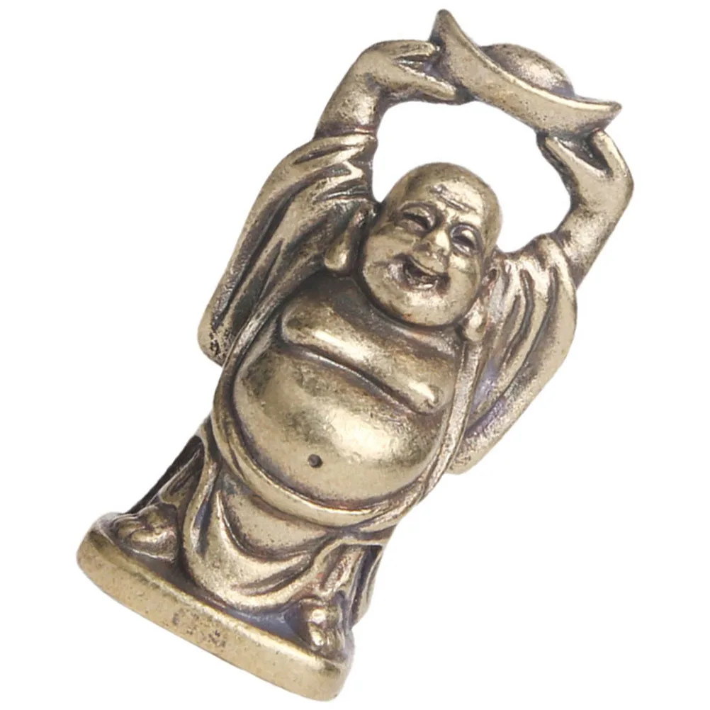 

Maitreya Copper Figurine Exquisite Desktop Adornment Retro Home Copper Craft Figurine Decor Blessing Yoga Zen Craft