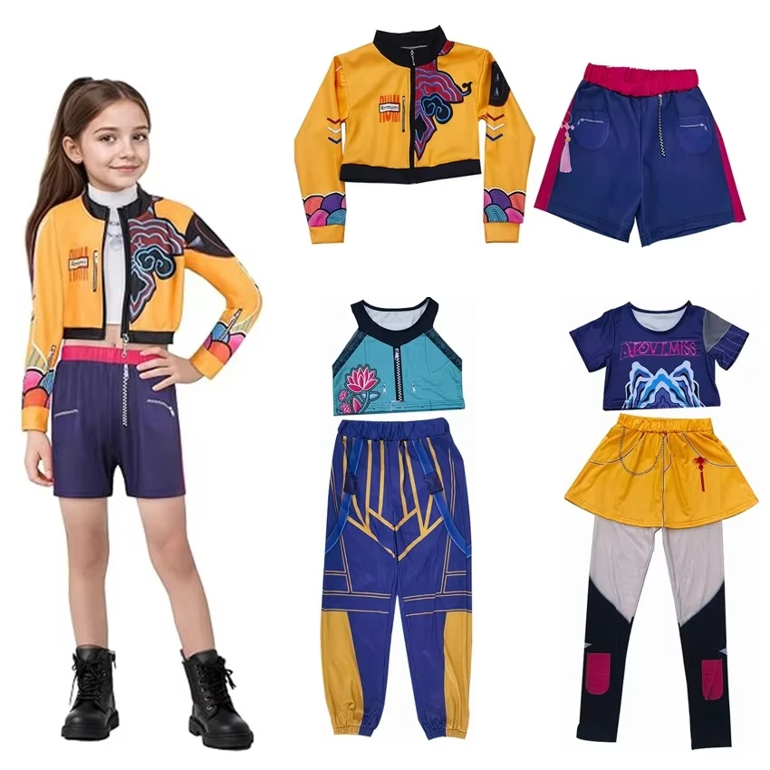 

New Kids Girls K-Pop Demon Hunters Cosplay Rumi Mira Zoey Costume Dress Book Week